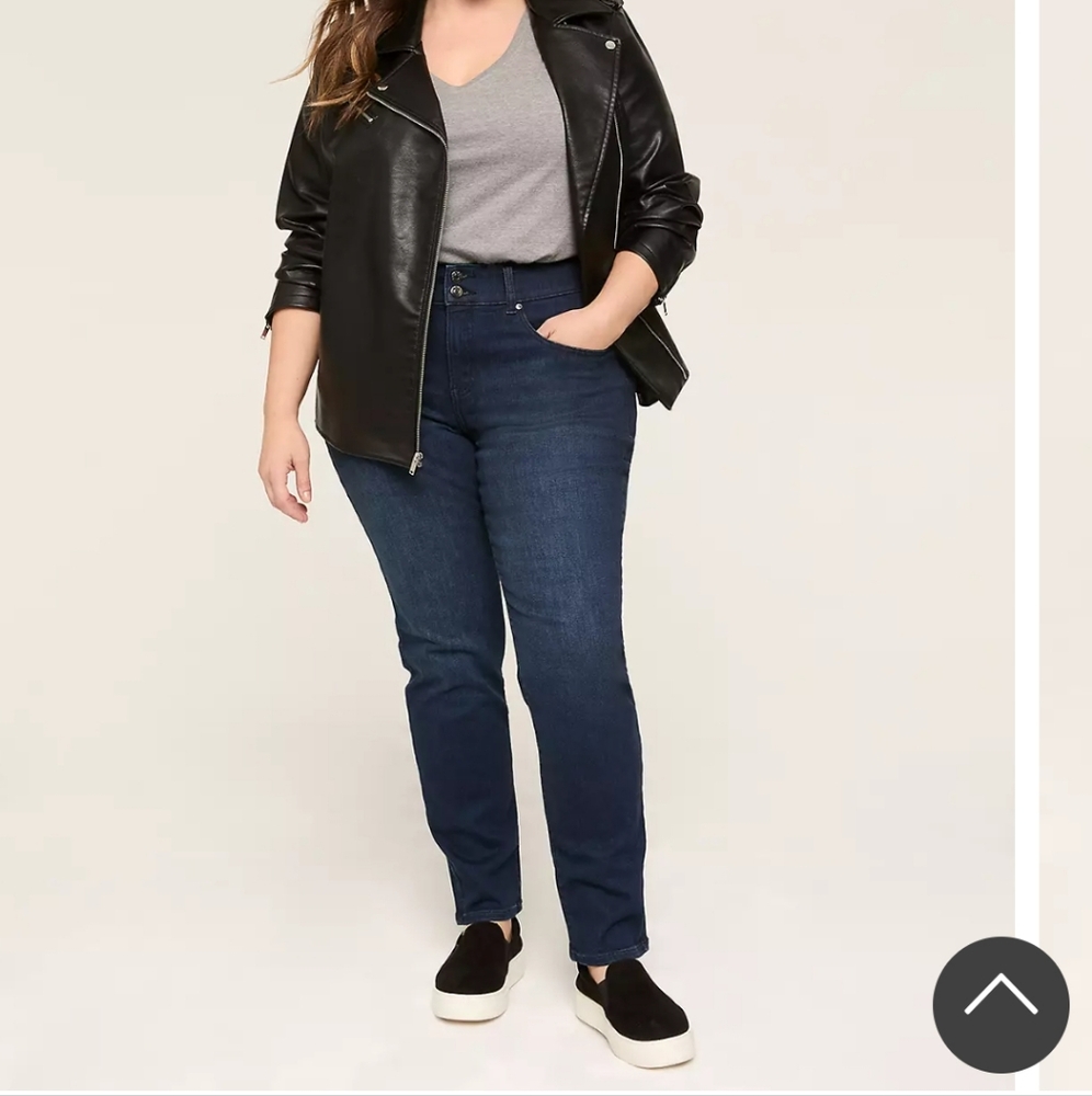 Lane Bryant Tighter Tummy Technology Straight Leg jeans.